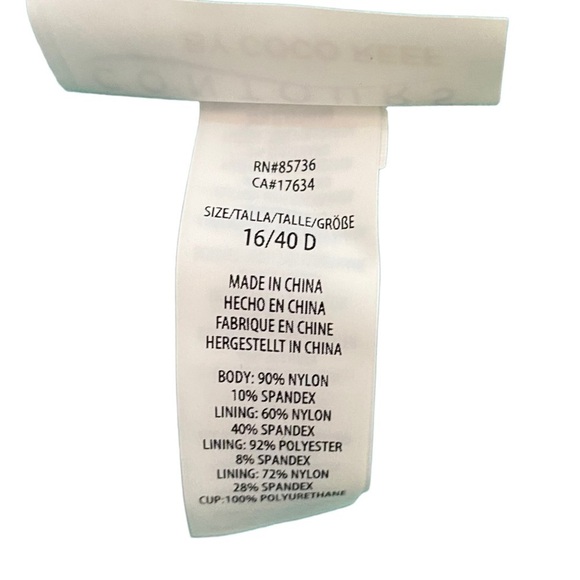 Coco Contours Agate Ruffle Bandeau Bra Sized One Piece Swimsuit - Tropicale - Picture 13 of 16